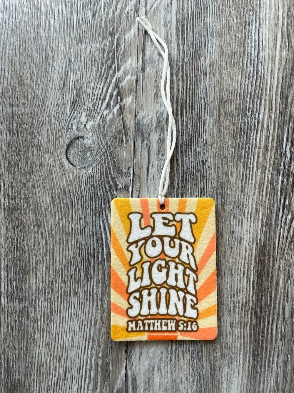 Inspirational Orange & Yellow Faith Hanging Ornament - Set of 3